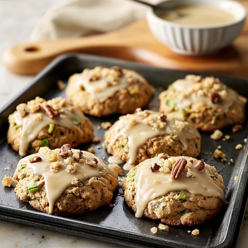 Zucchini Bread Cookies with Brown Butter Glaze Recipe - Recipe Image