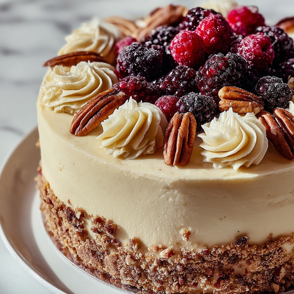 Simple Italian Cream Cake with Coconut, Pecans, and Rum Recipe - Recipe Image