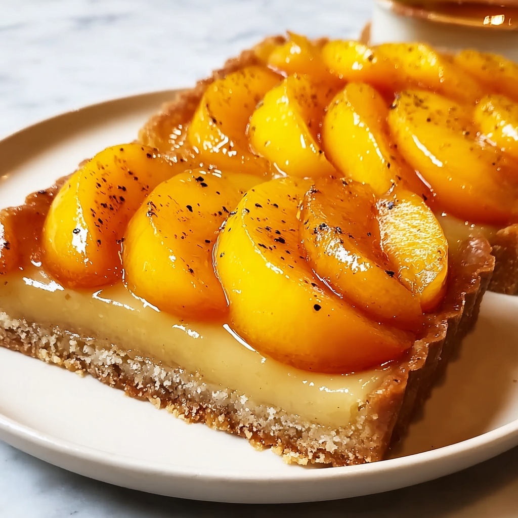 Peach Tart with Pears and Cream Cheese Recipe - Recipe Image