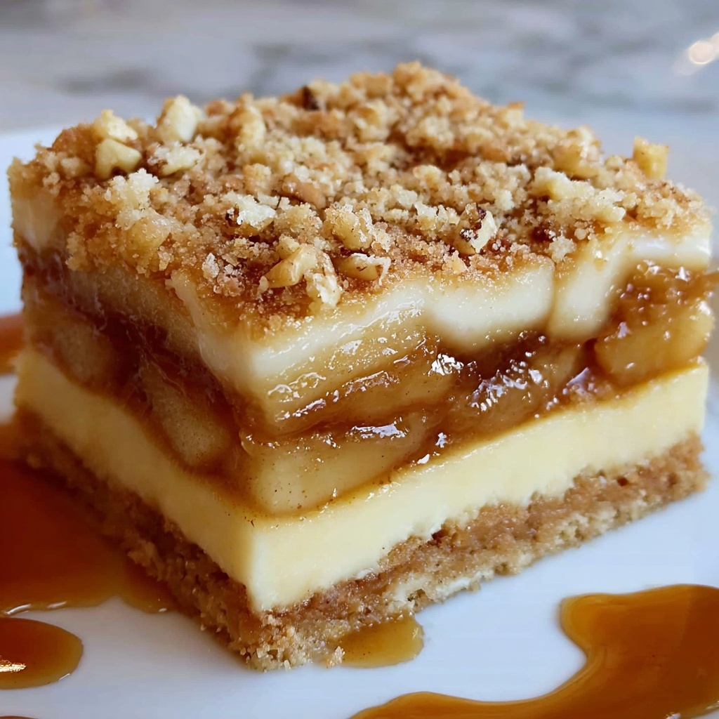 Apple Pie Bars with Salted Caramel Drizzle Recipe - Recipe Image
