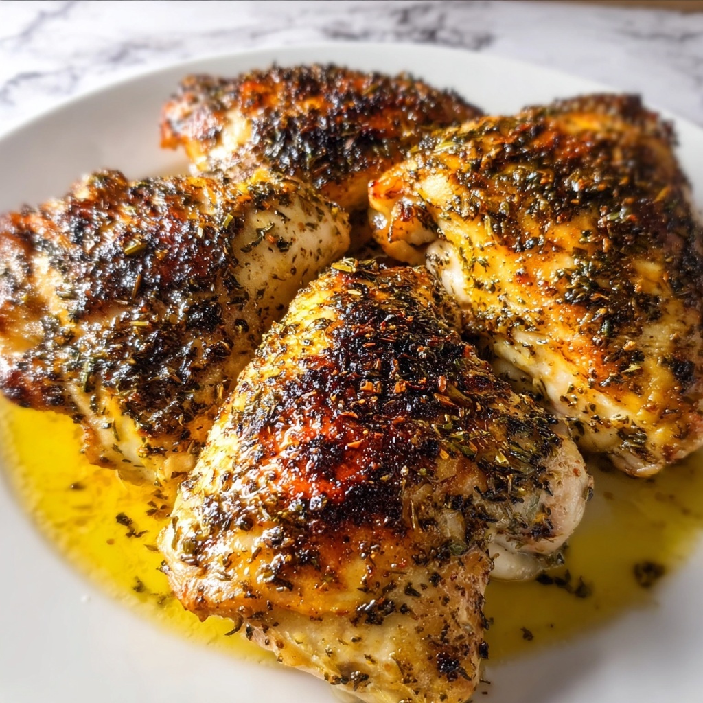 High Protein Herb Garlic Baked Chicken Recipe - Recipe Image