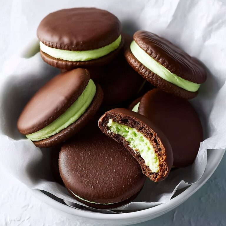 Mint Sandwich Cookies with Dark Chocolate Coating Recipe