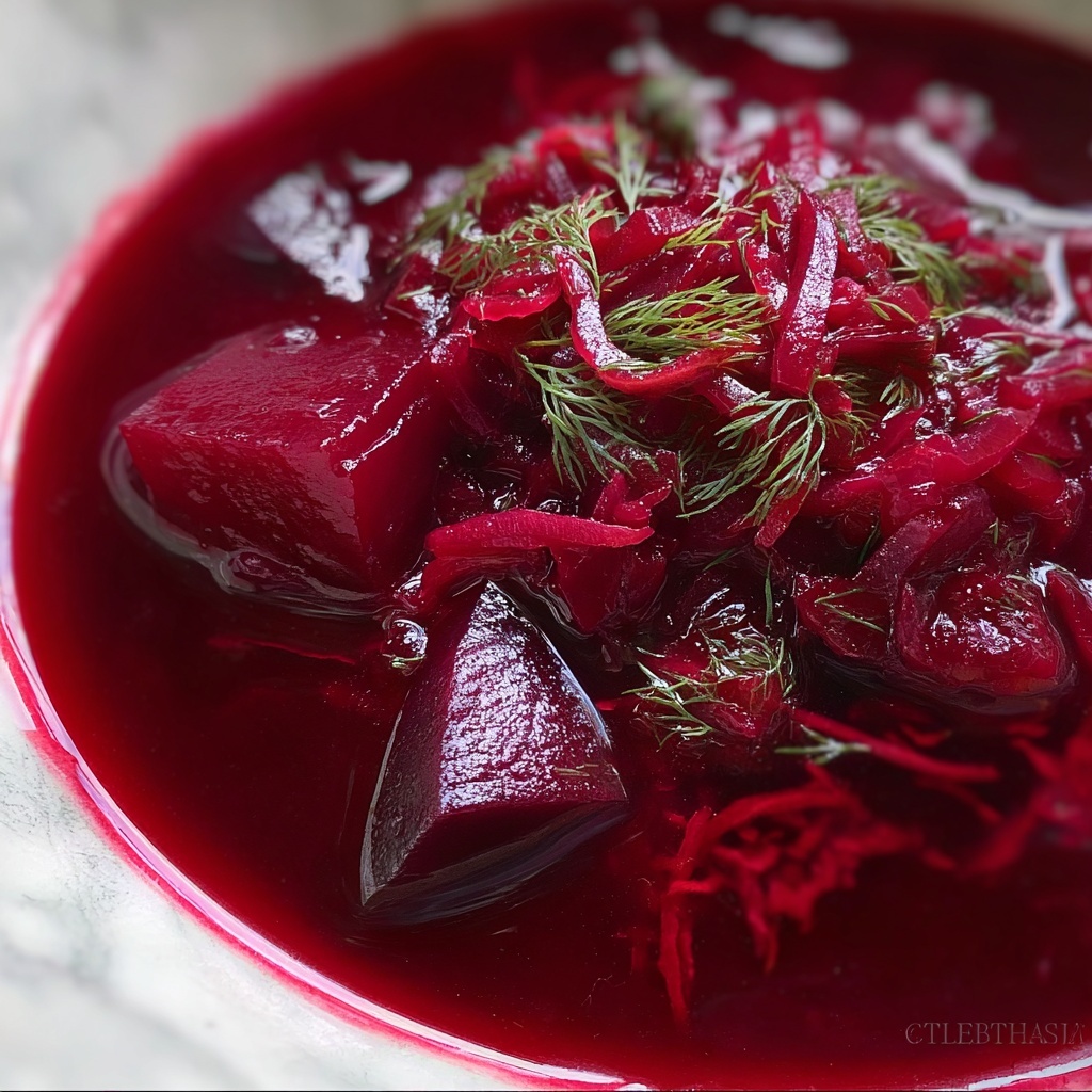 Ukrainian Beet Soup (Borscht) in Pressure Cooker Recipe - Recipe Image