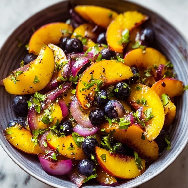 Grilled Peach Blueberry Salad Recipe