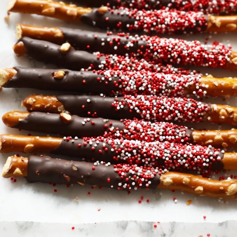 Chocolate Covered Pretzel Rods with Fun Fall Sprinkles Recipe