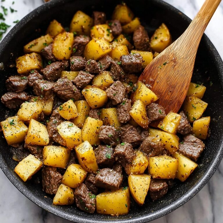 Garlic Butter Steak Bites with Herb Potatoes Recipe