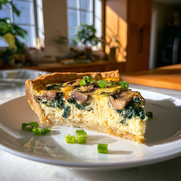 Spinach & Mushroom Quiche Recipe