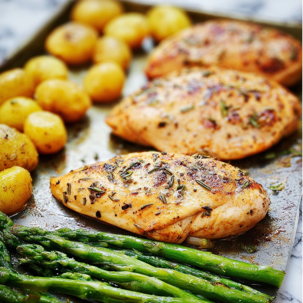Sheet Pan Honey Garlic Chicken with Potatoes and Green Beans Recipe - Recipe Image