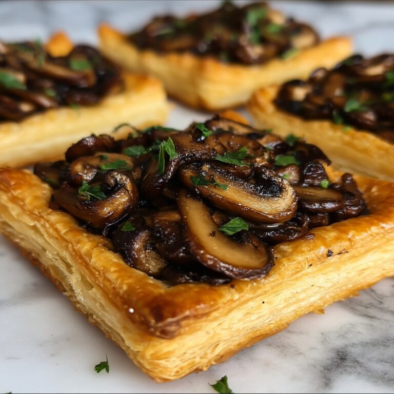 Mushroom Gorgonzola Puff Pastry Tarts Recipe