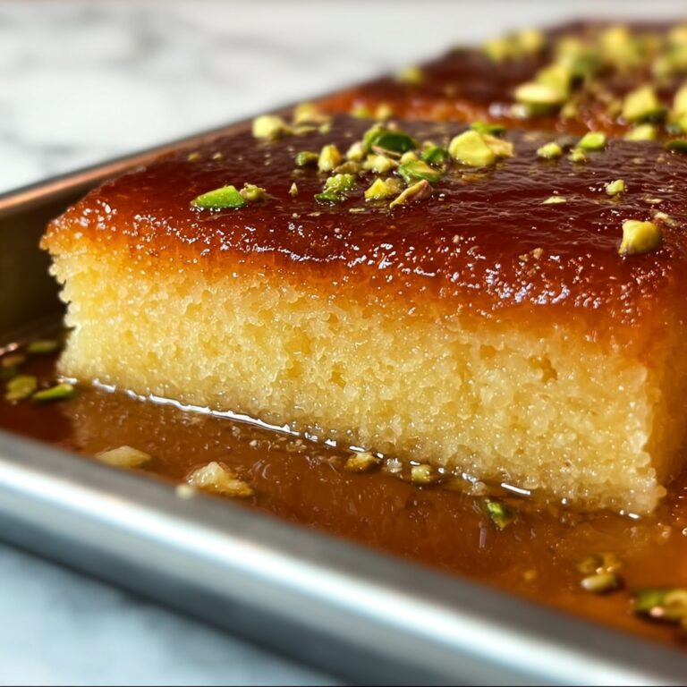 Turkish Revani (Semolina Cake with Syrup) Recipe