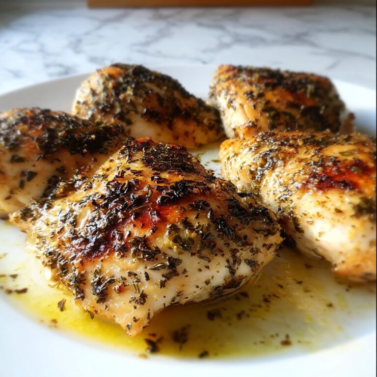 High Protein Herb Garlic Baked Chicken Recipe