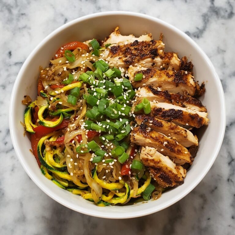 Garlic Chicken Zucchini Noodles Stir Fry Recipe