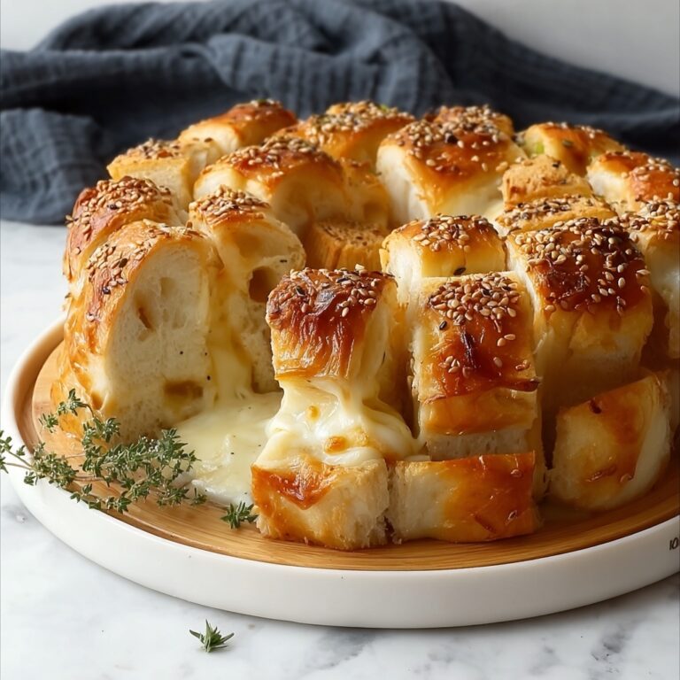 Honeycomb Bread Stuffed with Cheese and Olives Recipe