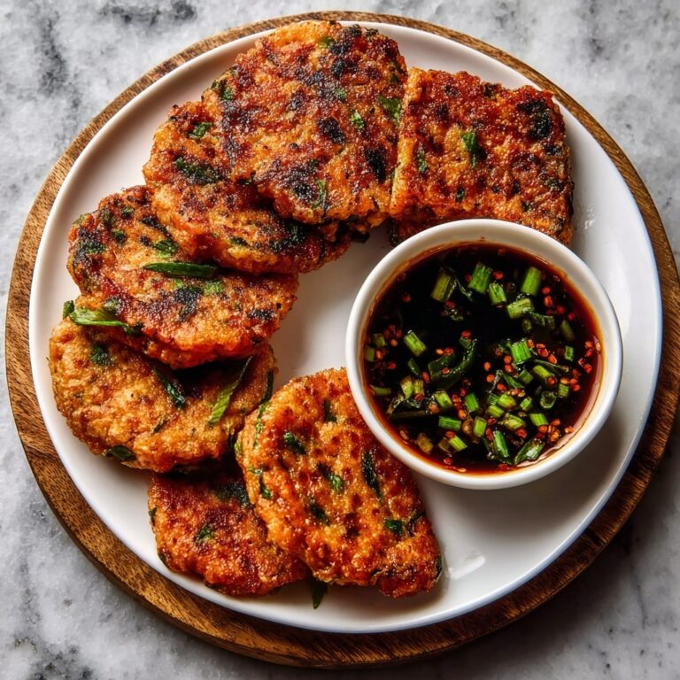 Korean Pancakes with Kimchi & Soy Dipping Sauce Recipe