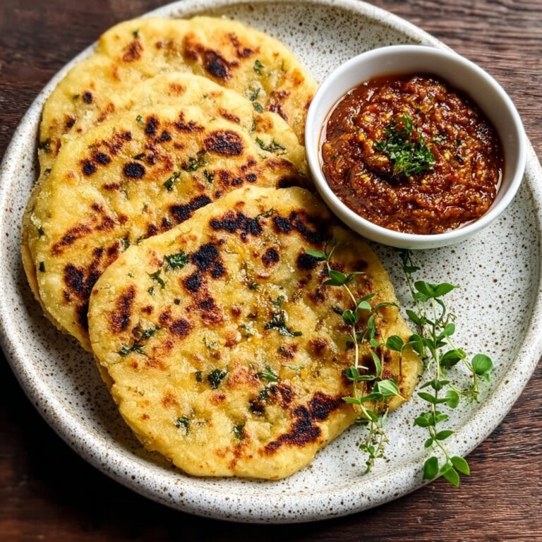Indian Methi Paratha with Spicy Tomato Chutney Recipe