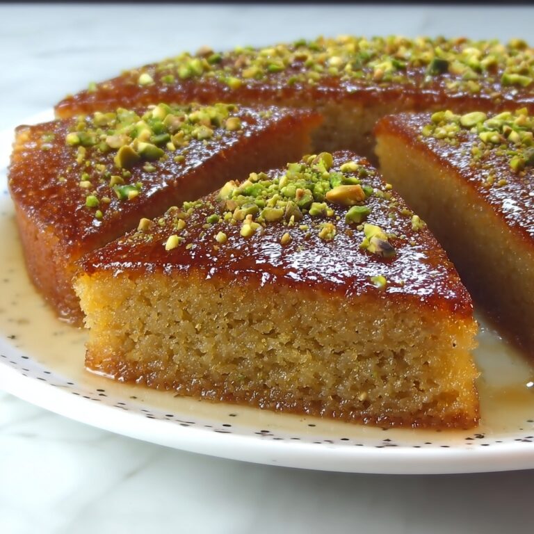 Fig and Pistachio Semolina Cake Recipe